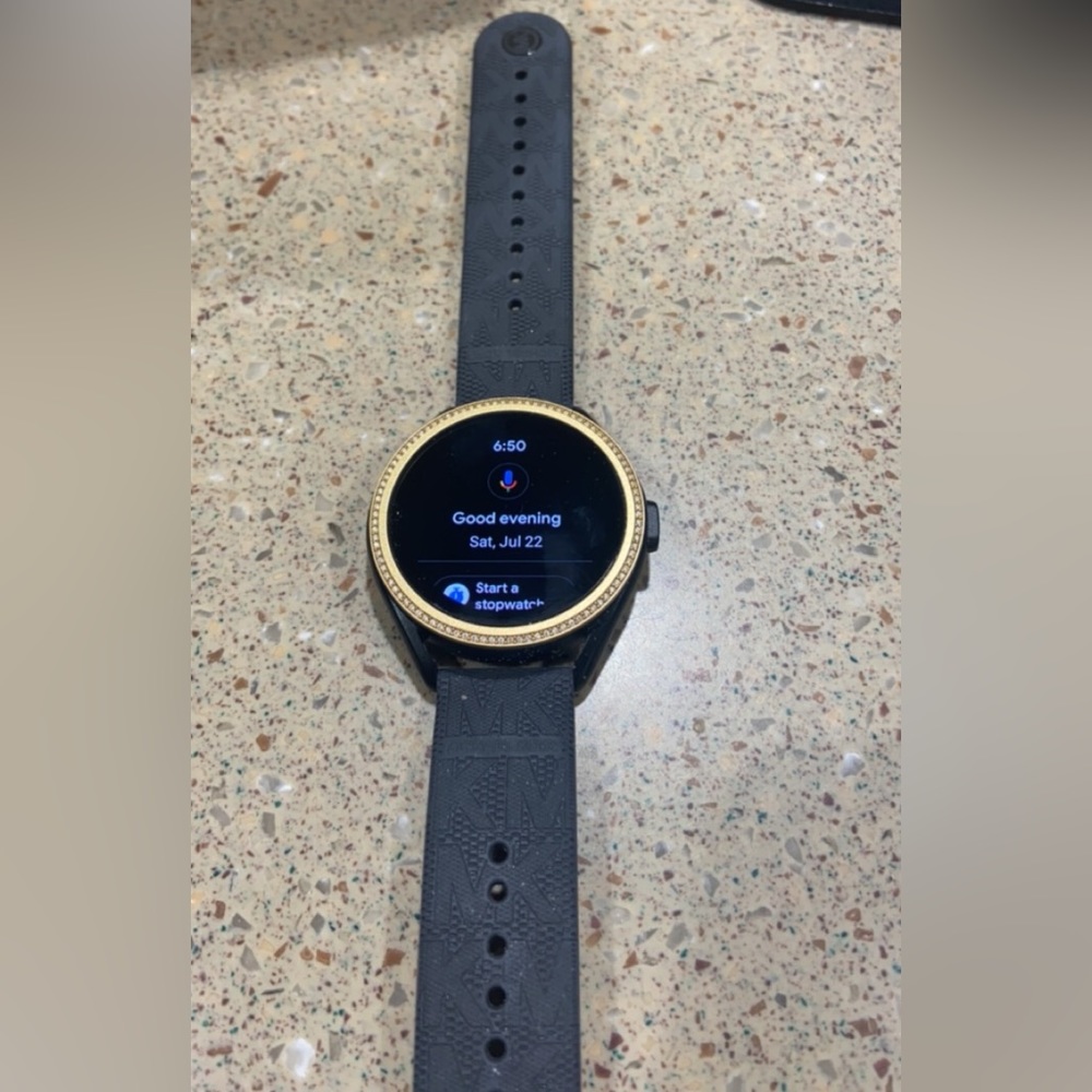 Black and Gold Michael Kors Smartwatch
